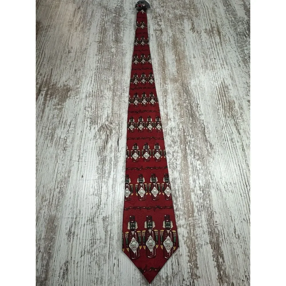 TABASCO Hot Sauce  Men's 100% Silk Neck Tie‎
